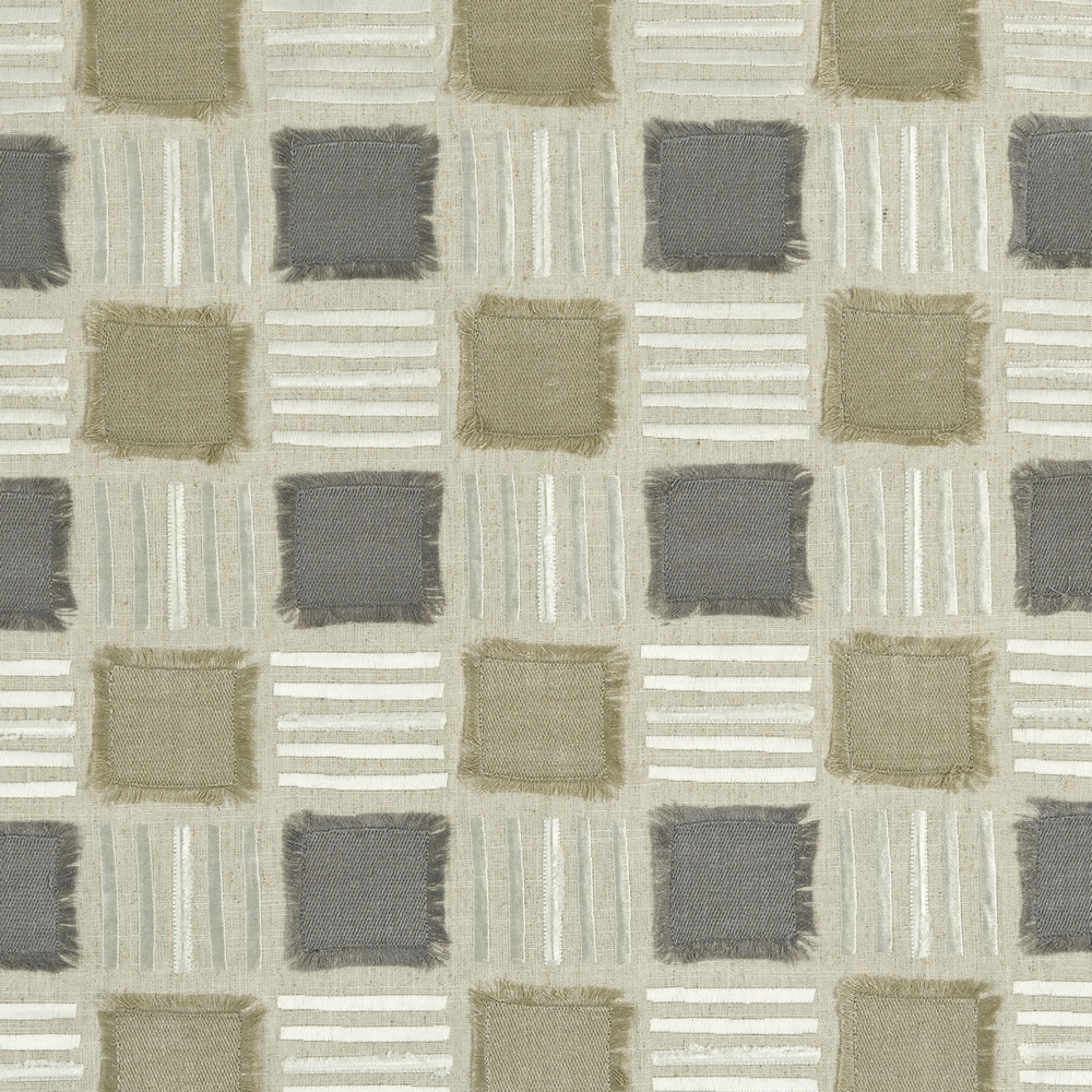Vita Charcoal Fabric by Clarke & Clarke