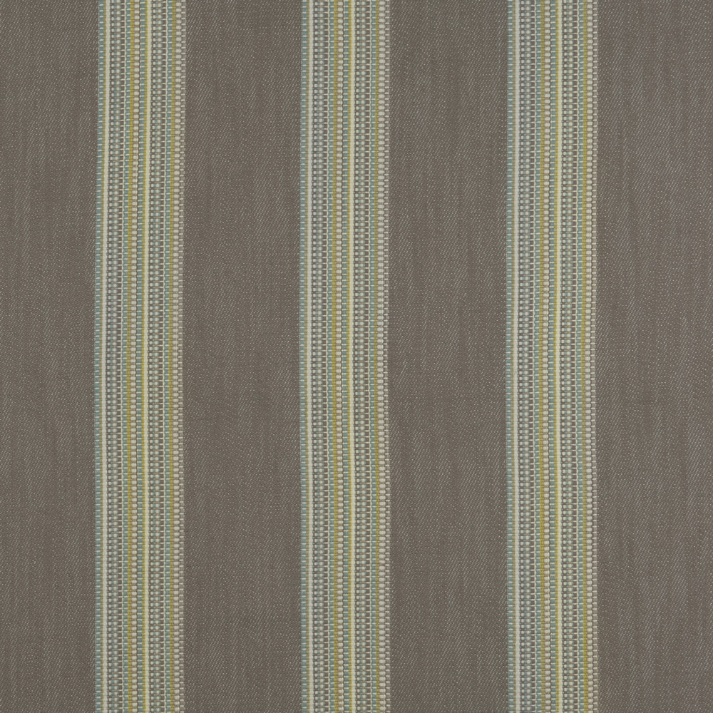 Boho Stripe Mineral / Citron Fabric by Clarke & Clarke