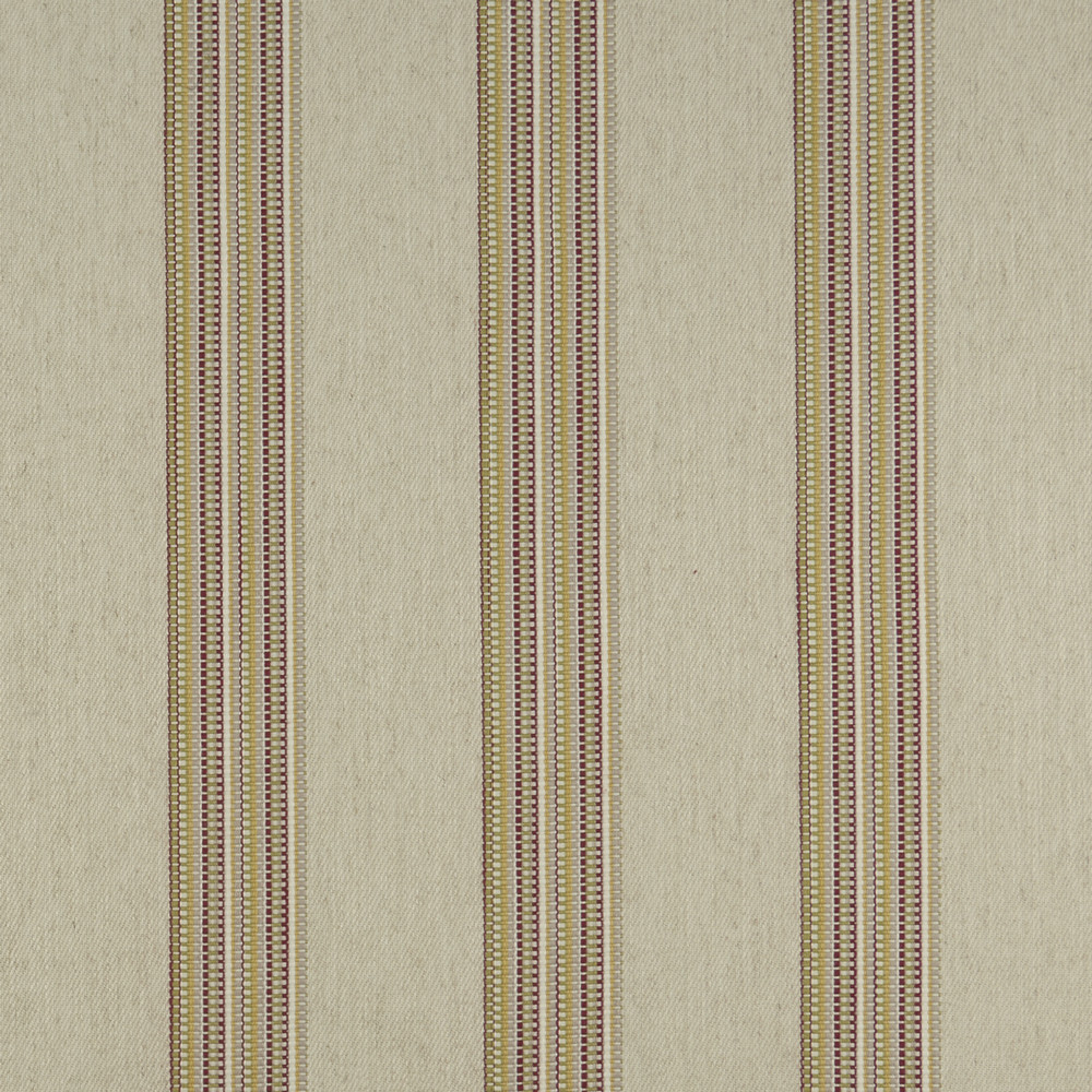 Boho Stripe Raspberry / Apple Fabric by Clarke & Clarke