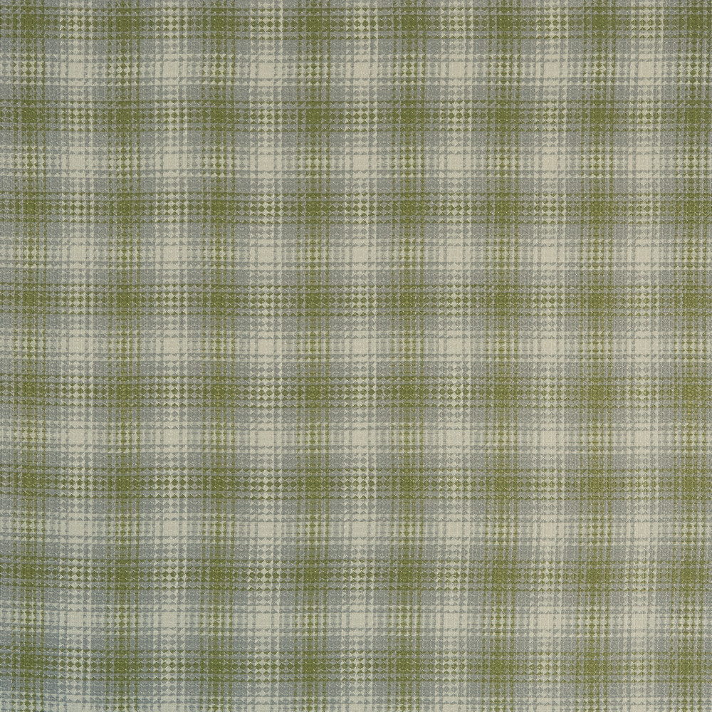 Kahlo Check Olive Fabric by Clarke & Clarke