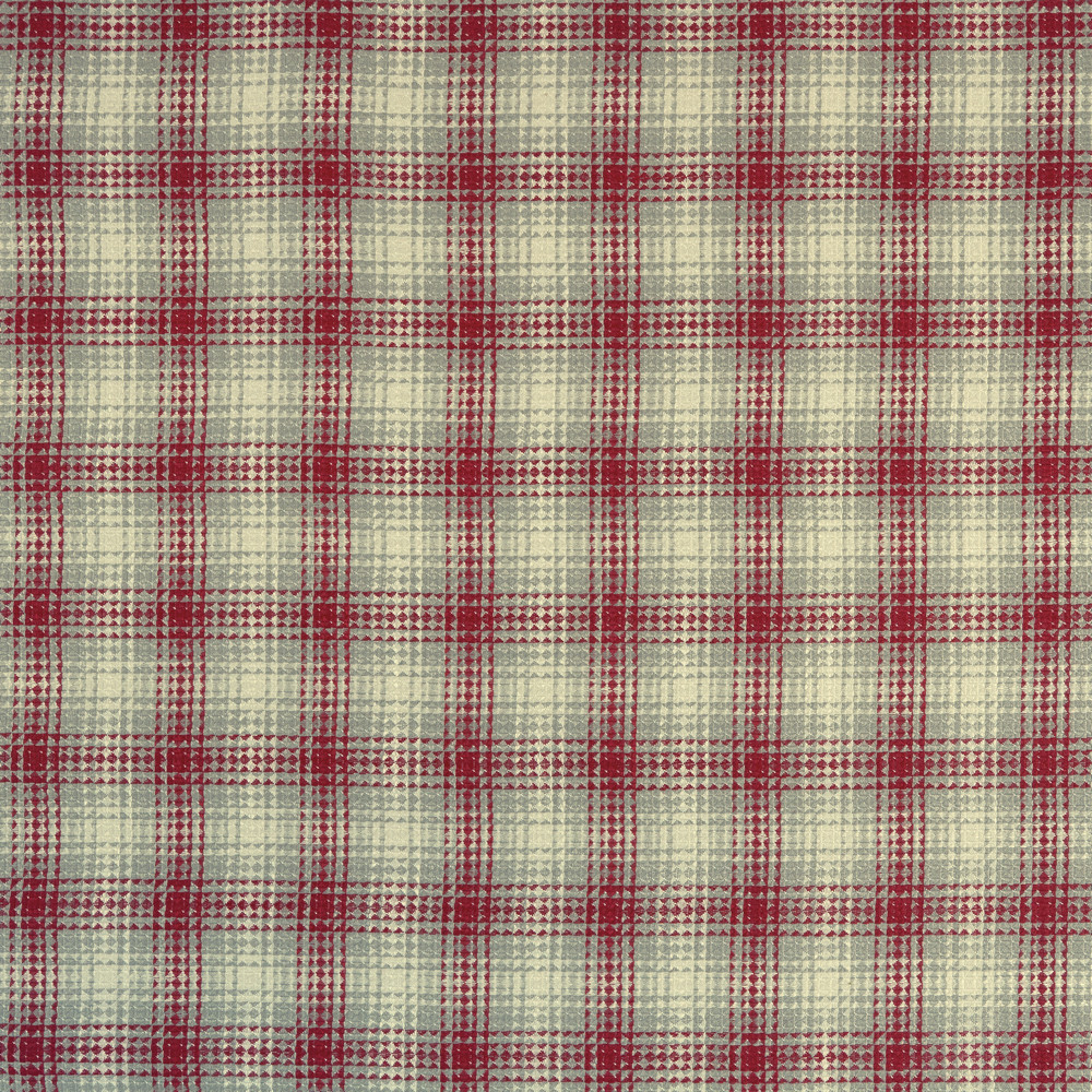 Kahlo Check Rouge Fabric by Clarke & Clarke