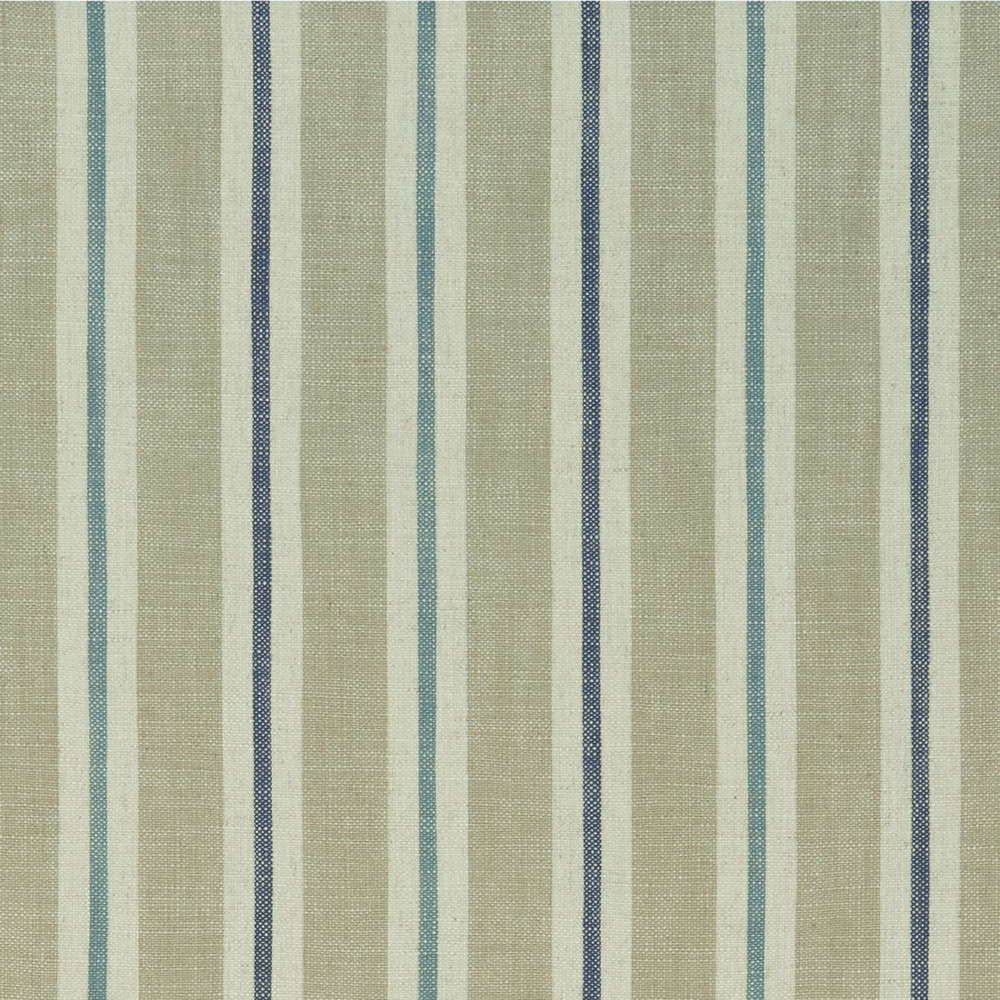 Sackville Stripe Eau De Nil / Linen Fabric by Clarke & Clarke