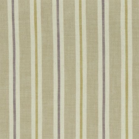 Sackville Stripe Heather / Linen Fabric by Clarke & Clarke