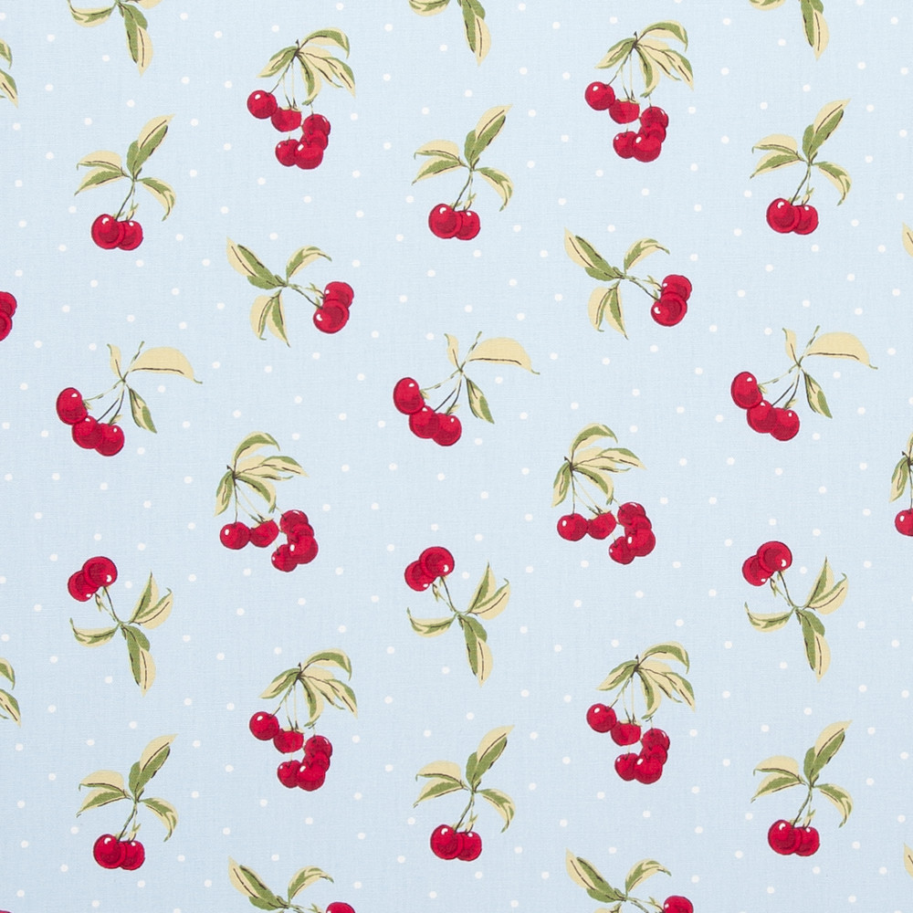 Cherries Duckegg Fabric by Studio G