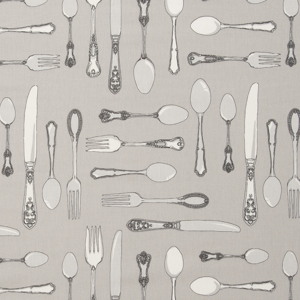 Cutlery Taupe Fabric by Studio G