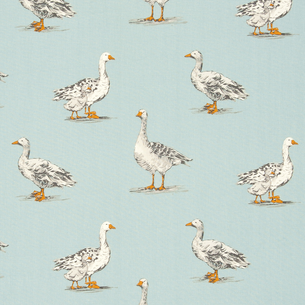 Geese Duckegg Fabric by Studio G