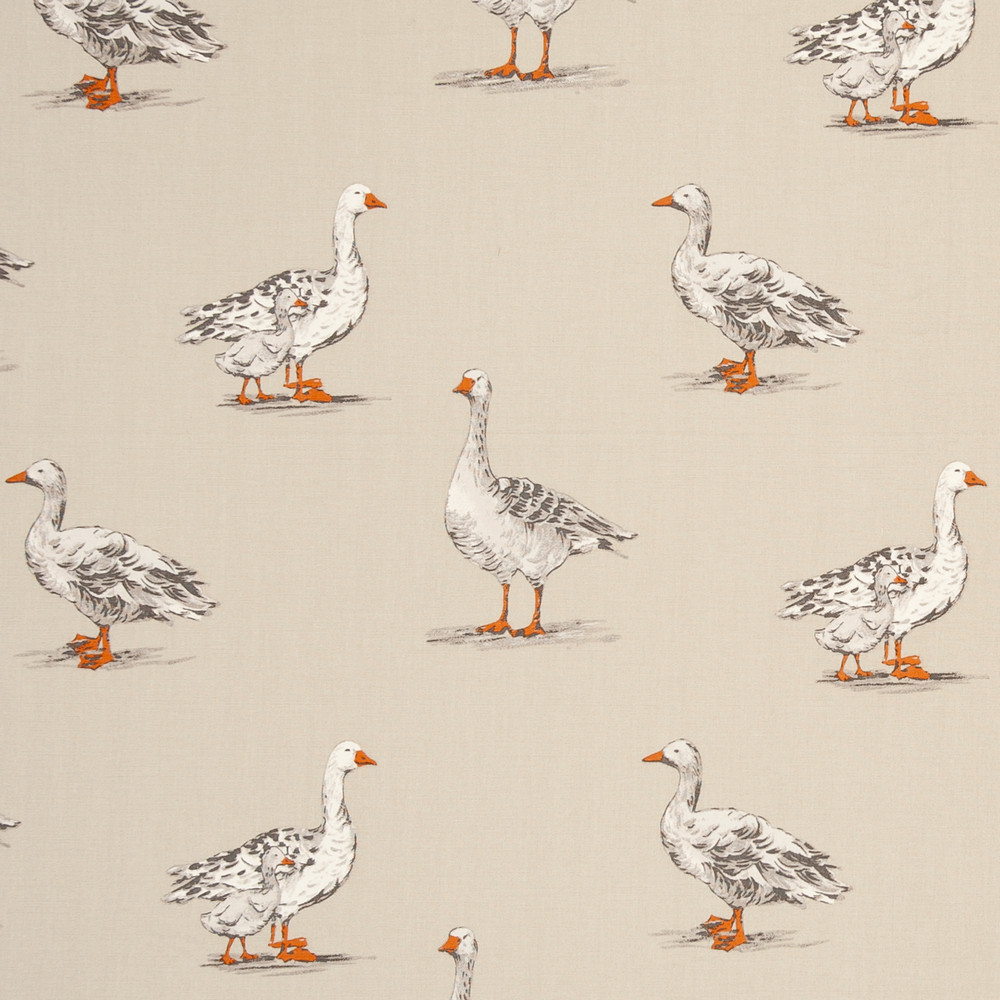 Geese Natural Fabric by Studio G