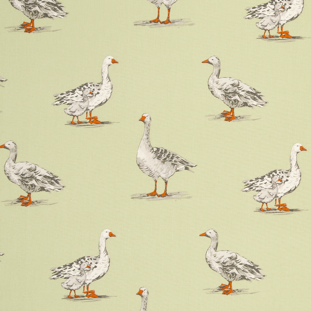 Geese Sage Fabric by Studio G