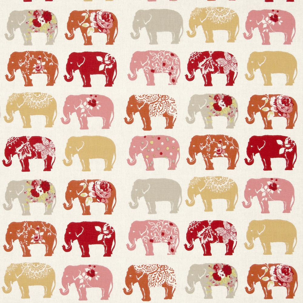 Elephants Spice Fabric by Studio G