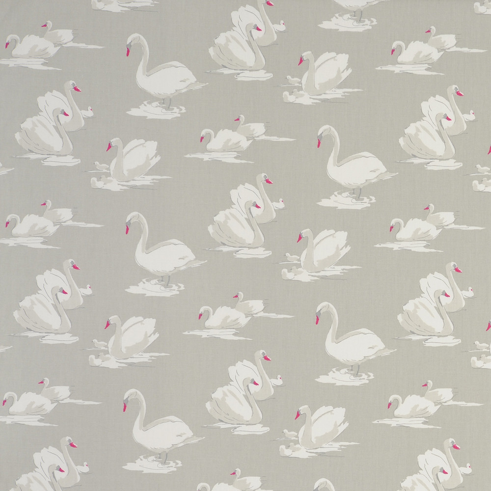 Swans Pebble Fabric by Studio G