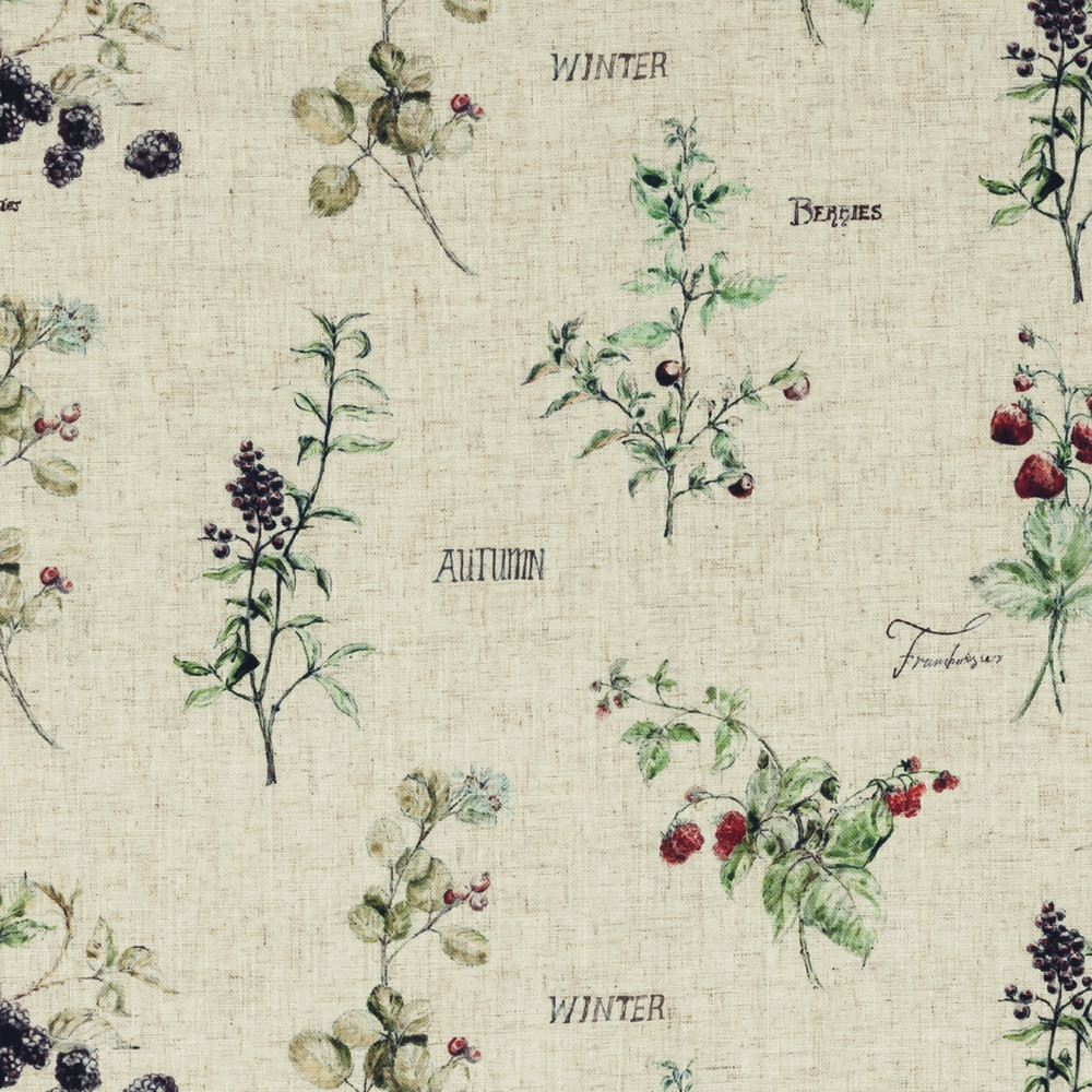 Wild Berries Linen Fabric by Studio G