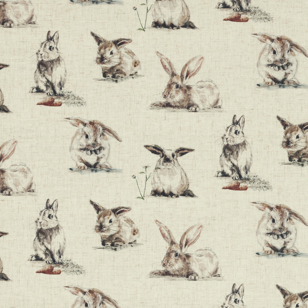Rabbits Linen Fabric by Studio G