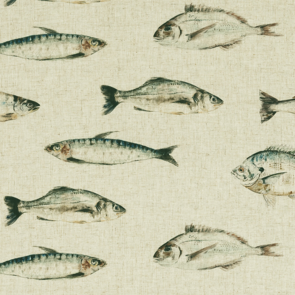 Fish Linen Fabric by Studio G