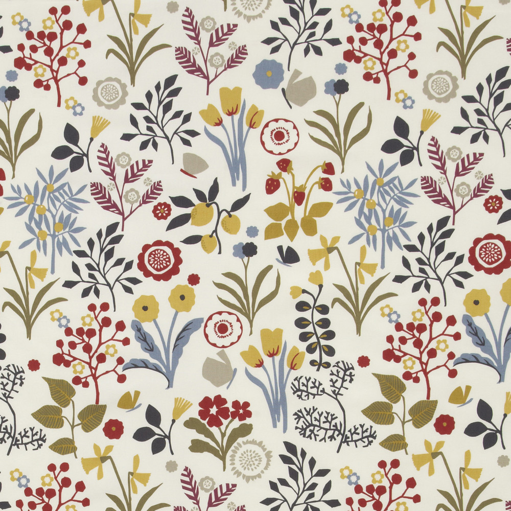 Frida Indigo / Cranberry Fabric by Studio G