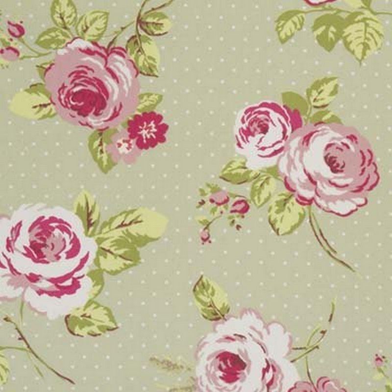 English Rose Sage Fabric by Studio G