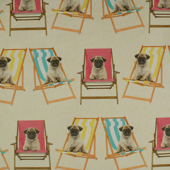 Pugs Multi Fabric by Ashley Wilde
