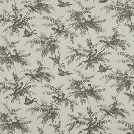 Uccello Slate Fabric by Ashley Wilde