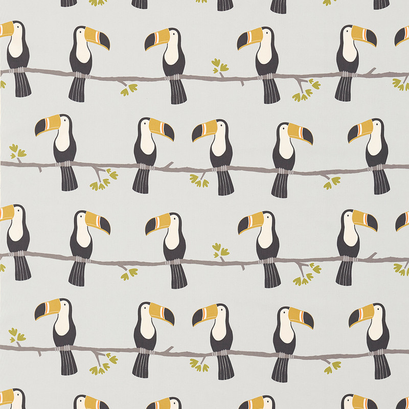 Terry Toucan Charcoal / Putty Fabric by Scion