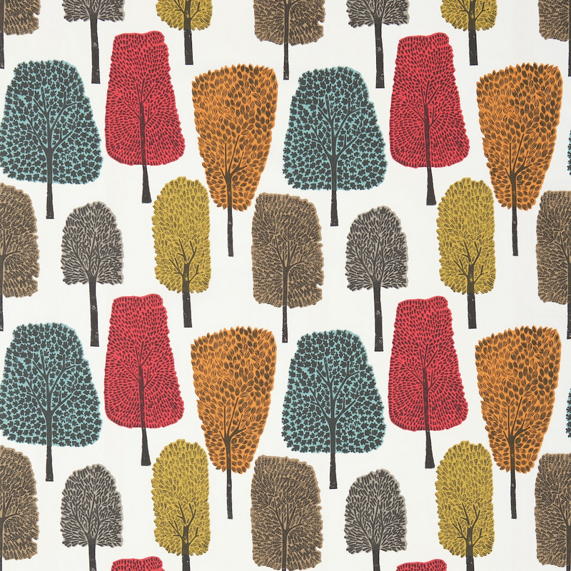 Cedar Tangerine / Sulphur / Chilli Fabric by Scion