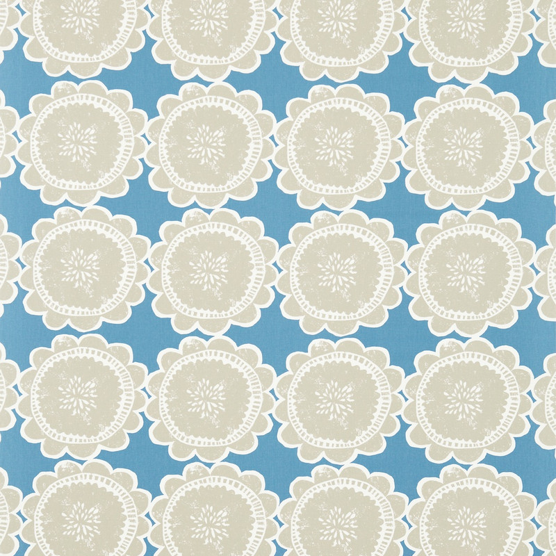Lotta Cobalt / Putty Fabric by Scion