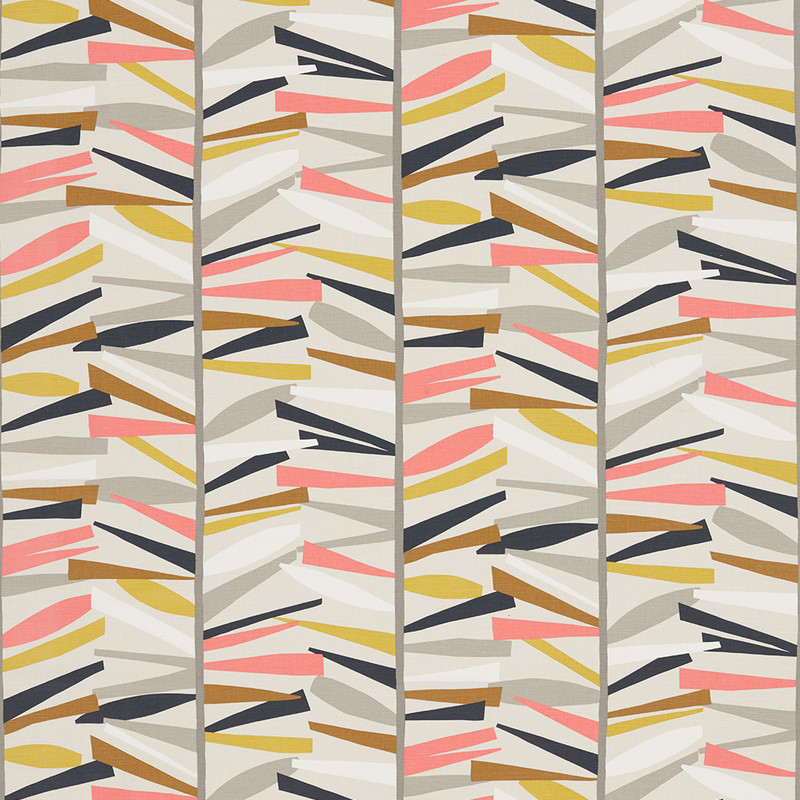 Tetra Flamingo / Cinnamon / Pebble Fabric by Scion