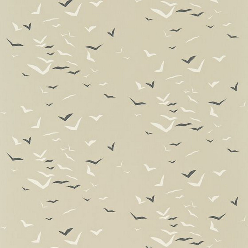 Flight Linen Chalk And Gull Fabric by Scion