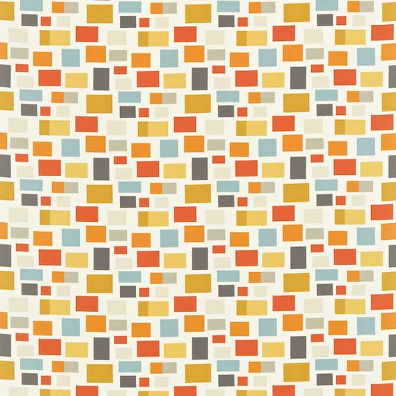 Blocks Chalk Powder Blue Spice And Linden Fabric by Scion