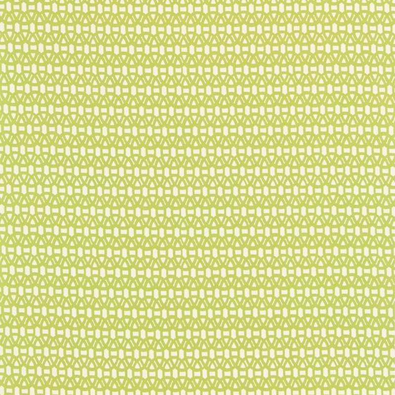 Lace Lime And Neutral Fabric by Scion