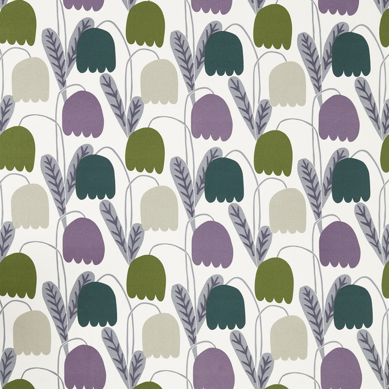 Fritilla Foxglove / Moss / Forest Fabric by Scion