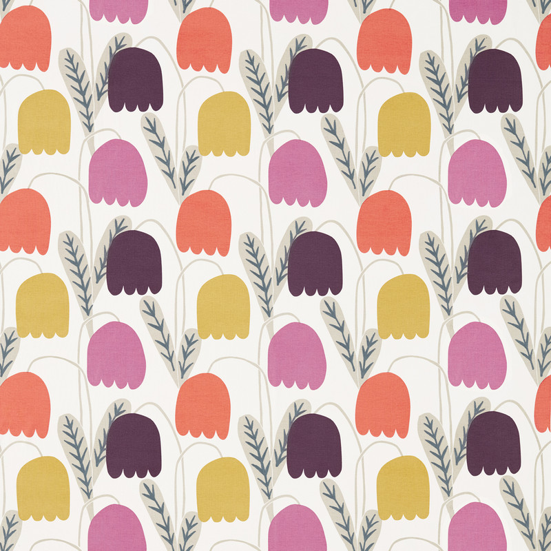 Fritilla Damson / Flamingo / Lemonade Fabric by Scion