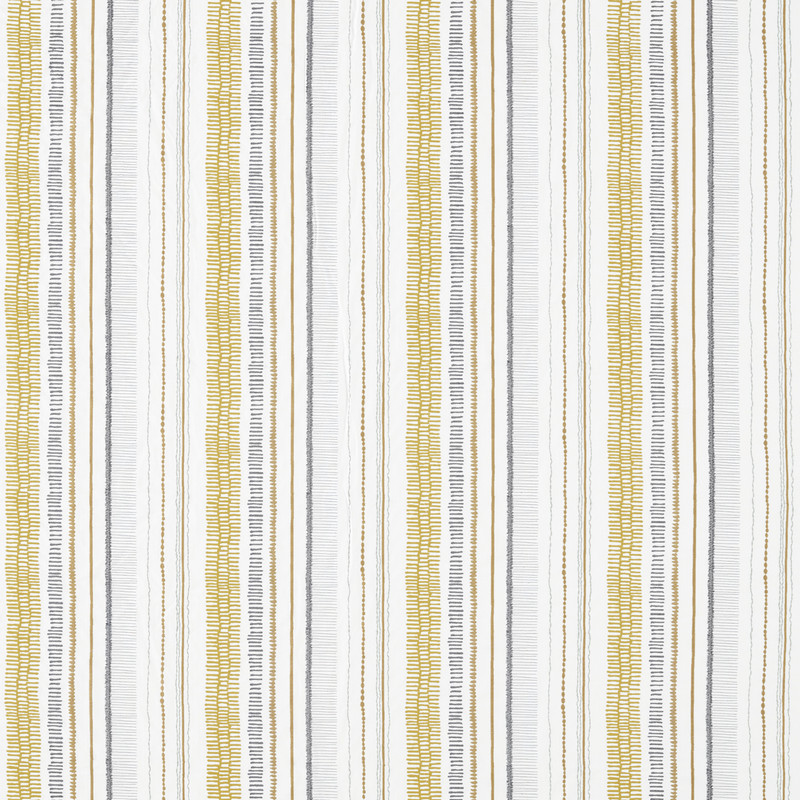 Noki Ochre / Hemp / Charcoal Fabric by Scion