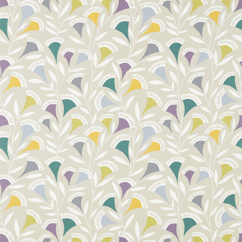 Noukku Foxglove / Graphite / Forest Fabric by Scion