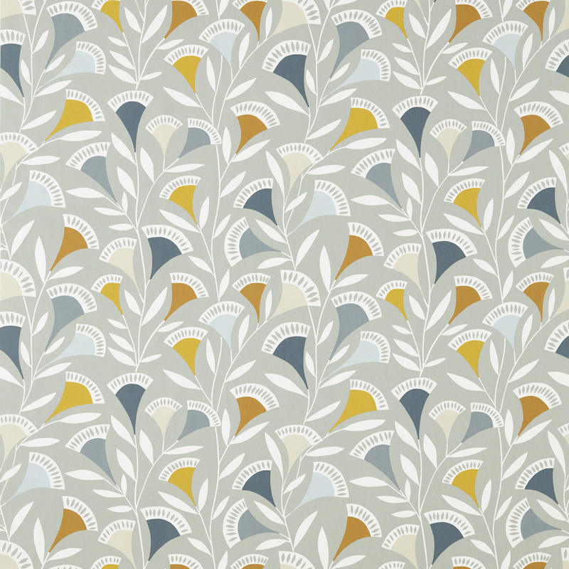 Noukku Dandelion / Butterscotch / Charcoal Fabric by Scion
