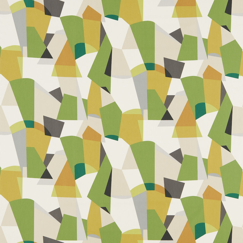Pucci Acid / Leaf / Moss Fabric by Scion
