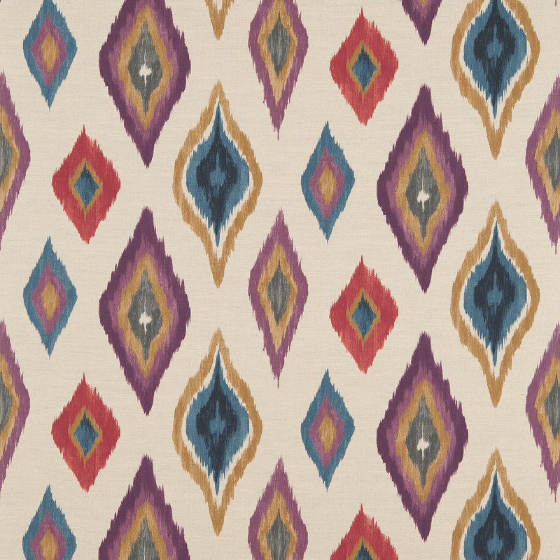 Amala Amber / Amethyst / Slate Fabric by Scion