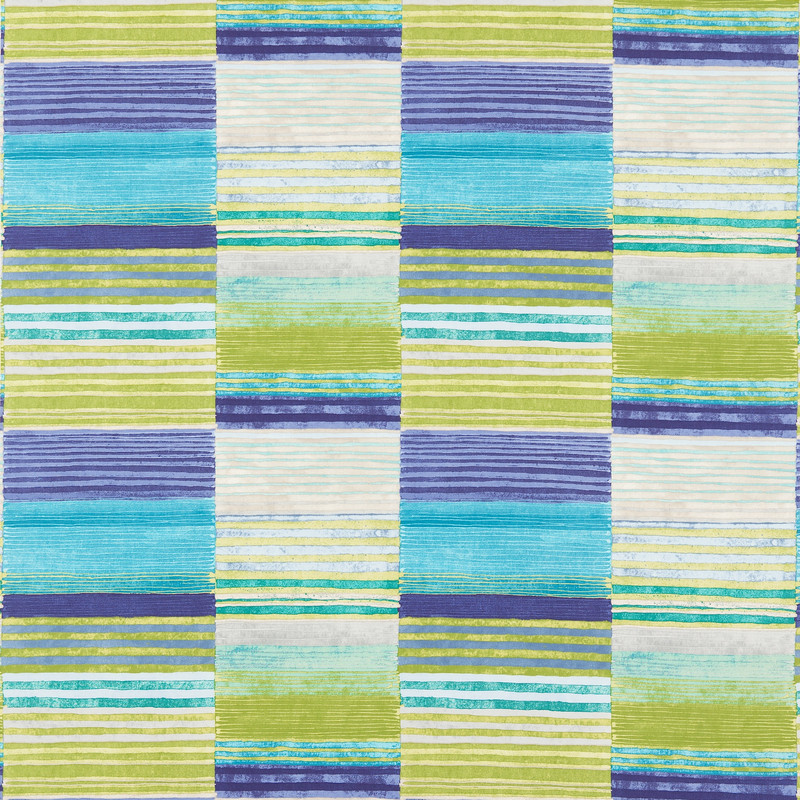 Medini Sapphire / Azure / Lime Fabric by Scion