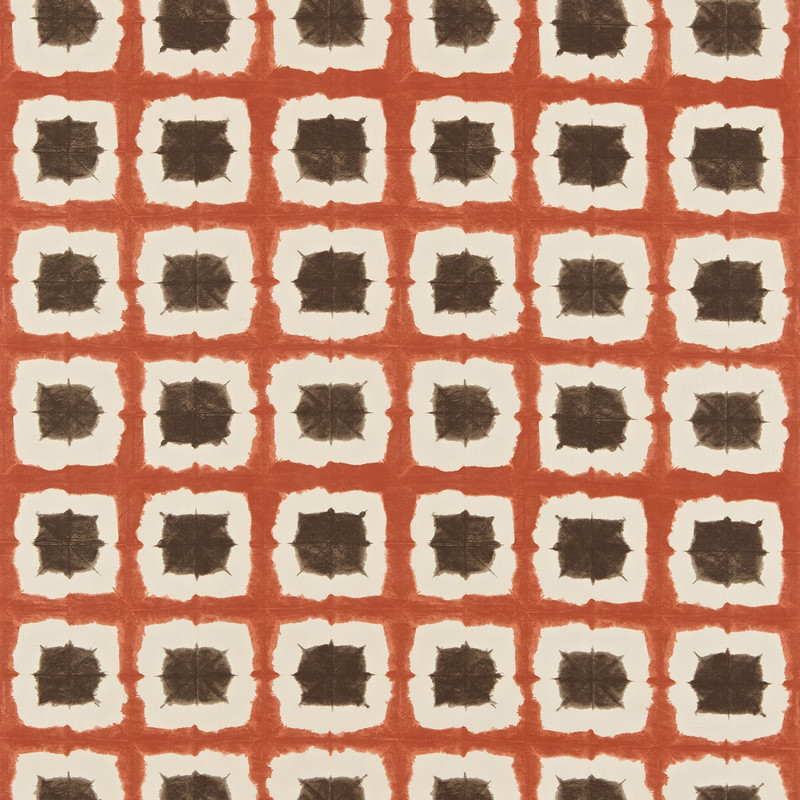 Shoji Terracotta / Chocolate Fabric by Scion