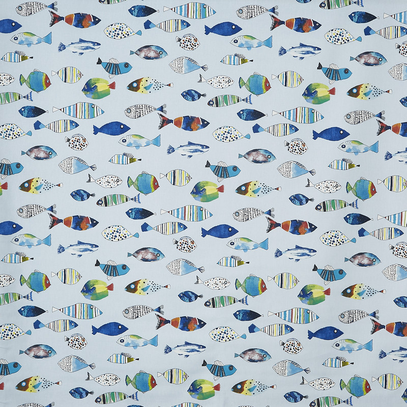 Gone Fishing Ocean Fabric by Prestigious Textiles