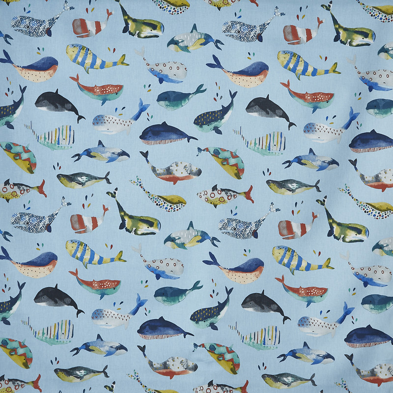 Whale Watching Pacific Fabric by Prestigious Textiles