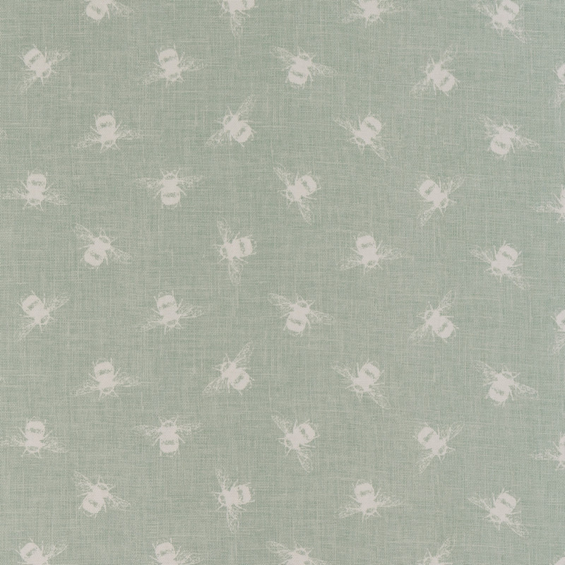 Bees Duck-Egg Fabric by Fryetts