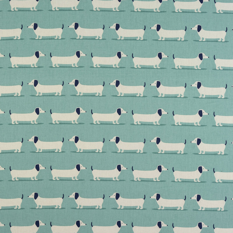 Hound Dog Duck-Egg Fabric by Fryetts