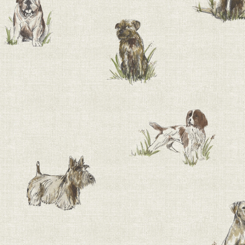 Pooch Natural Fabric by Fryetts