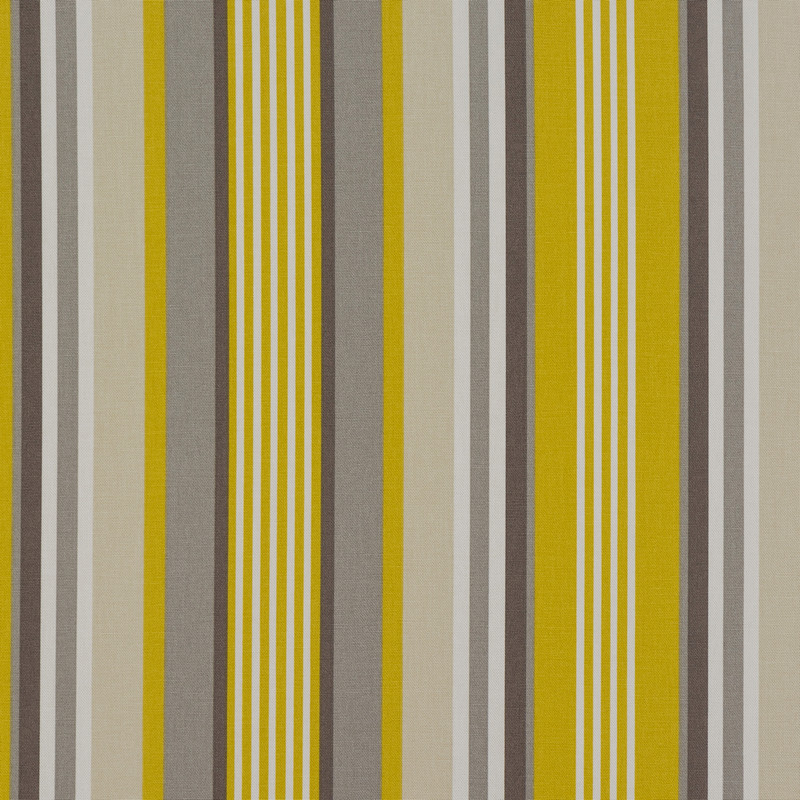 Stellar Stripe Ochre Fabric by Fryetts
