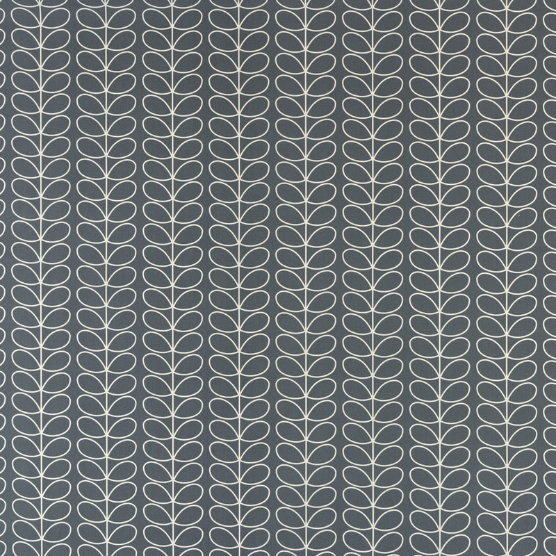 Linear Stem Cool Grey Fabric by Orla Kiely