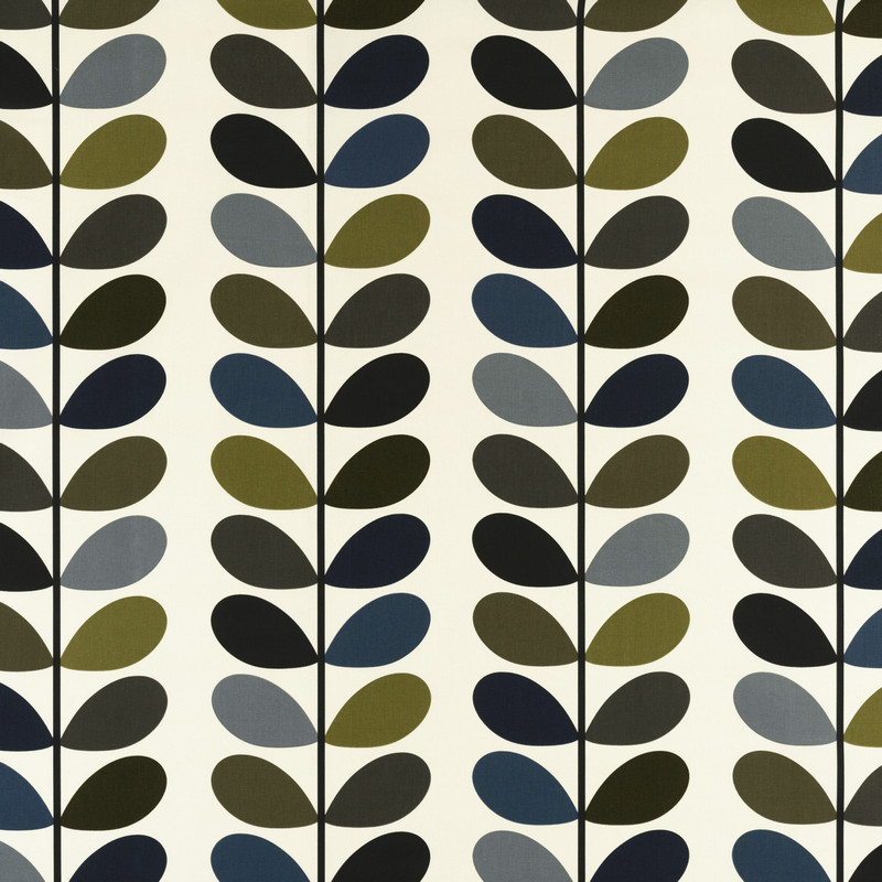 Multi Stem Moss Fabric by Orla Kiely
