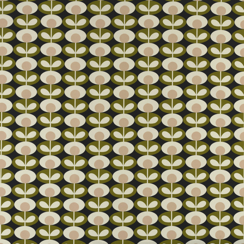 Oval Flower Seagrass Fabric by Orla Kiely