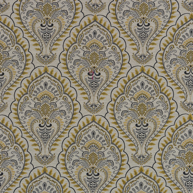 Leonardo Ochre Fabric by Fryetts