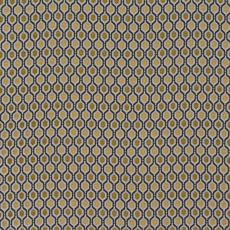 Recco Ochre Fabric by Fryetts