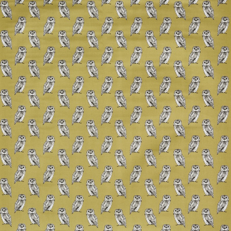 Owlet Olive Fabric by Prestigious Textiles