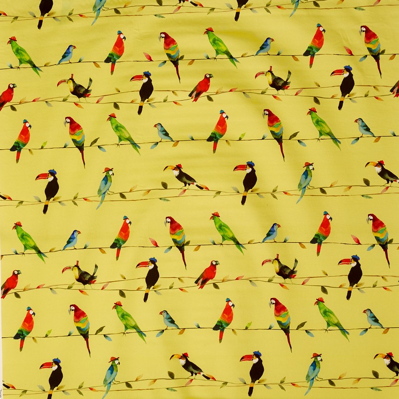 Toucan Talk Zest Fabric by Prestigious Textiles